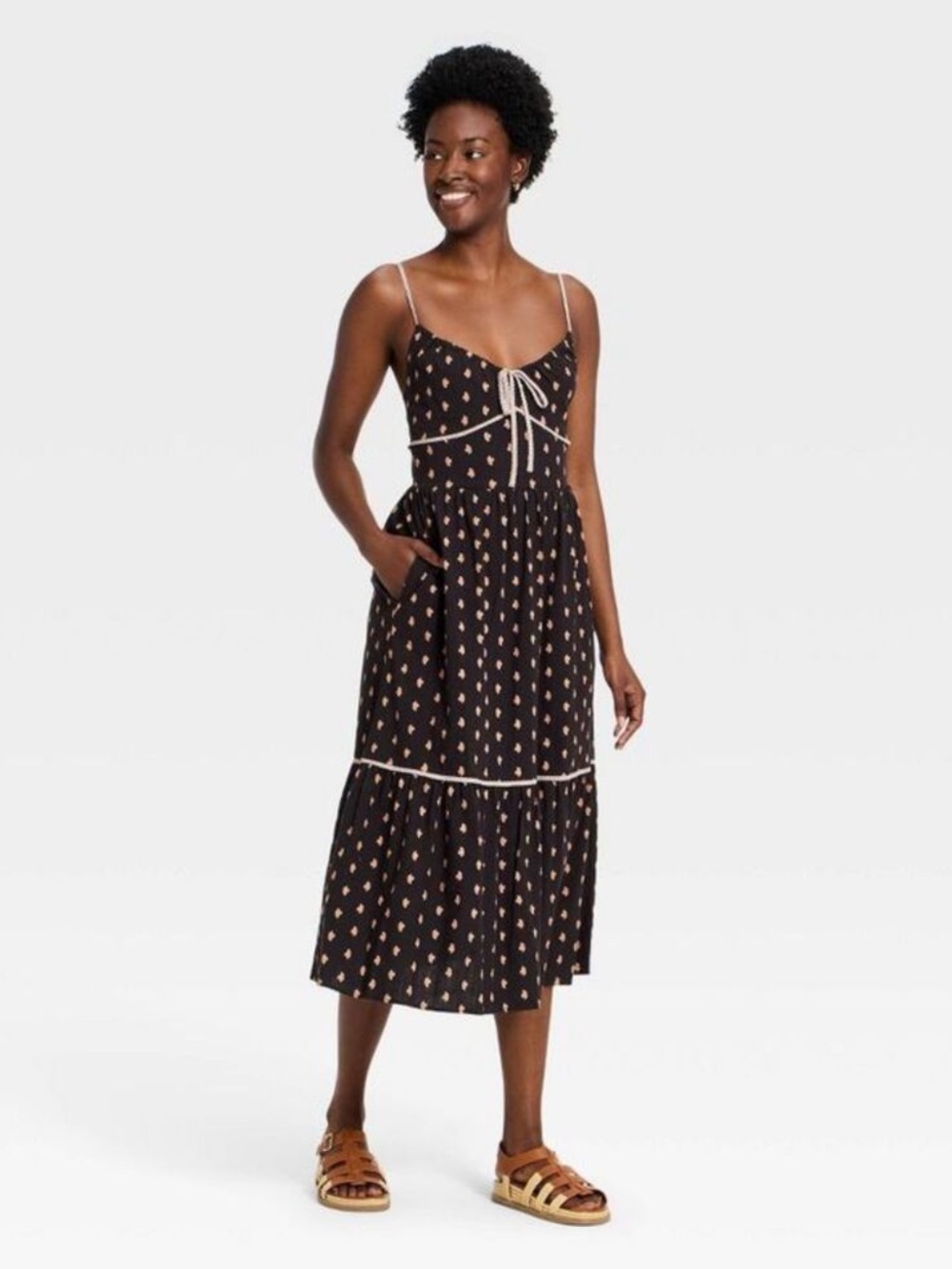 🤎UNIVERSAL THREAD~Women's Ruffle Maxi Pullover Sundress SIZE L